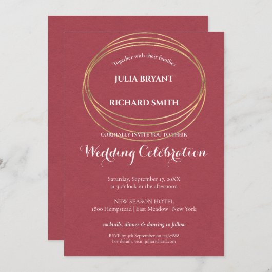 Wasserfarbe Abstrakt | Geometrisches Rundschreiben Einladung (Vorne/Hinten)