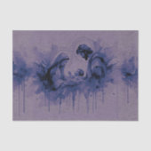 Wasserfarbe Abstrakt Heilige Familie Lila Blau Seidenpapier (Vorderseite)