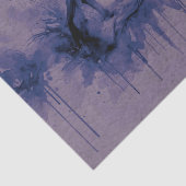 Wasserfarbe Abstrakt Heilige Familie Lila Blau Seidenpapier (Ausschnitt)