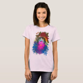 Wasserfarbe Abstrakt Jugendstil T-Shirt (Vorne ganz)