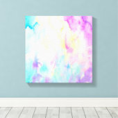 Wasserfarbe abstrakt Landschaft blau lila Leinwand (Insitu (Holzboden))