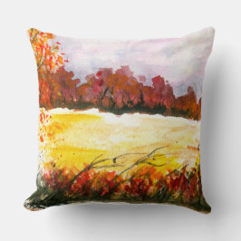 Wasserfarbe Abstrakt Landschaft Kunst, Dichtung un Kissen