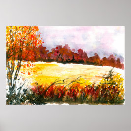 Wasserfarbe Abstrakt Landschaft Kunst, Dichtung un Poster