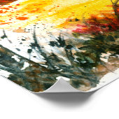 Wasserfarbe Abstrakt Landschaft Kunst, Dichtung un Poster (Ecke)