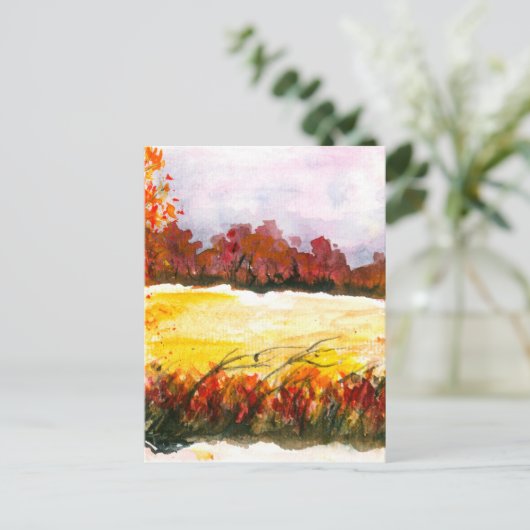 Wasserfarbe Abstrakt Landschaft Kunst, Dichtung un Postkarte (Stehend Vorderseite)