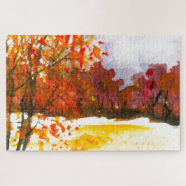 Wasserfarbe Abstrakt Landschaft Kunst, Dichtung un Puzzle