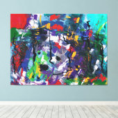 Wasserfarbe abstrakt leinwanddruck (Insitu (Holzboden))