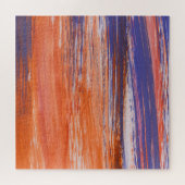 Wasserfarbe Abstrakt: Orangefarbene Blende Puzzle (Horizontal)