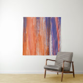 Wasserfarbe Abstrakt: Orangefarbene Blende Wandteppich (Beispiel (Horizontal))