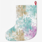 Wasserfarbe Abstrakt Personalisiert Großer Weihnachtsstrumpf (Rückseite)
