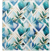 Wasserfarbe Abstrakt Rustikale Bohemische Duschvor Duschvorhang (Vorderseite)