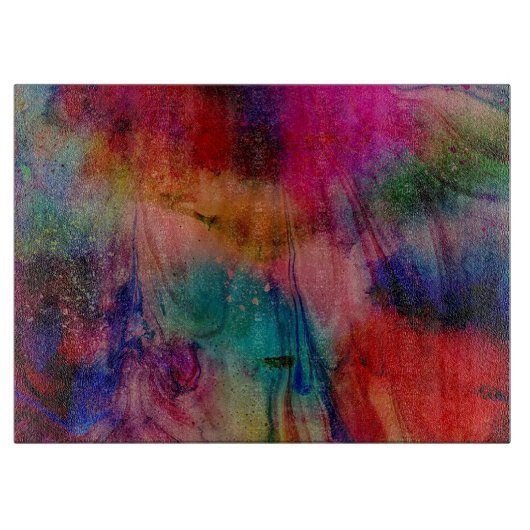 Wasserfarbe Abstrakt Schneidebrett (Vorderseite)