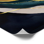 Wasserfarbe Abstrakte Bio Malerei Gold 4:5 Poster (Ecke)