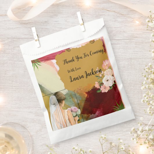 Wasserfarbe abstrakte Brautdusche Geschenktütchen (Ausgeschnitten)