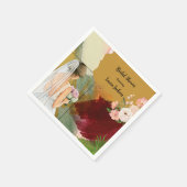 Wasserfarbe abstrakte Brautdusche Serviette (Ecke)