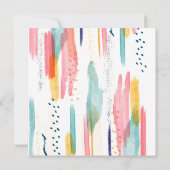 Wasserfarbe Abstrakte Brush Hochzeit Rsvp Einladung (Rückseite)