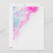 Wasserfarbe abstrakte bunt Hochzeit Einladung (Rückseite)