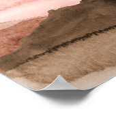 Wasserfarbe abstrakte Nachtmondlandschaft Poster (Ecke)