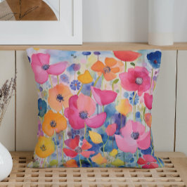 Wasserfarbe Abstrakte Petalwiedergabe Kissen