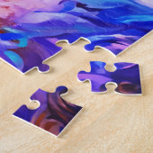 Wasserfarbe Abstrakte Pinselstriche Kunst Puzzle (Seite)