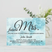 Wasserfarbe Abstraktes Brautparty Zukunft Frau Einladung (Stehend Vorderseite)