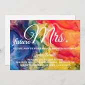 Wasserfarbe Abstraktes Brautparty Zukunft Frau Einladung (Vorne/Hinten)