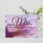 Wasserfarbe Abstraktes Brautparty Zukunft Frau Einladung (Stehend Vorderseite)