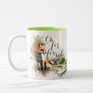 Wasserfarbe Ach, um Fuchs Sake lustige Kaffeetasse