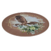 Wasserfarbe Adler Gerahmt Bouquet Schneidebrett (Ecke)