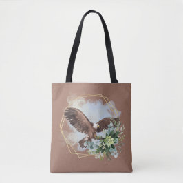 Wasserfarbe Adler Gerahmt Bouquet Tasche