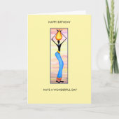 Wasserfarbe, afrikanische Kunst Elegante Frau Gebu Karte (Vorderseite)