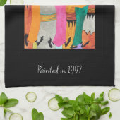 Wasserfarbe, afrikanische Kunst in Kenia, Jottanz Geschirrtuch (Gefaltet)