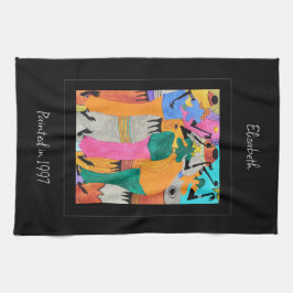 Wasserfarbe, afrikanische Kunst in Kenia, Jottanz Geschirrtuch