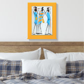 Wasserfarbe, afrikanische Kunst, Maasai Krieger Leinwanddruck (Insitu (Schlafzimmer))
