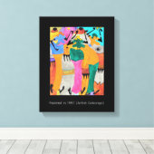 Wasserfarbe, afrikanische Kunst, Phantastische Fre Leinwanddruck (Insitu (Holzboden))