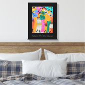 Wasserfarbe, afrikanische Kunst, Phantastische Fre Leinwanddruck (Insitu (Schlafzimmer))