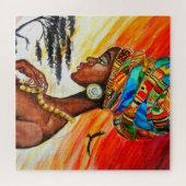 Wasserfarbe - Afrikanische Prinzessin Puzzle (Horizontal)