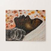 Wasserfarbe - afrikanische Schönheit - Größe wähle Puzzle (Horizontal)