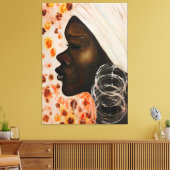 Wasserfarbe - afrikanische Schönheit Leinwanddruck (Insitu (Wohnzimmer))