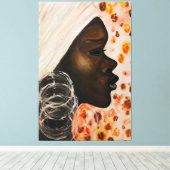 Wasserfarbe - afrikanische Schönheit - Malerei Kun Leinwanddruck (Insitu (Holzboden))