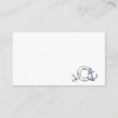 Wasserfarbe Ahoy es ist ein Baby Dusche Windel ode Begleitkarte (Rückseite)