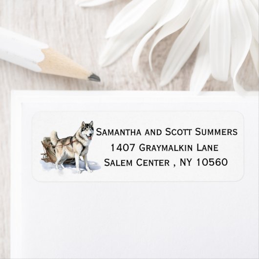 Wasserfarbe Alaskan malamute Husky (Insitu)