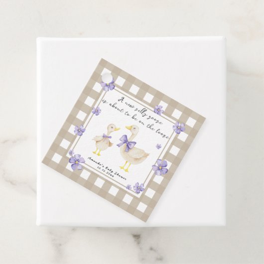 Wasserfarbe Albern Gänsedusche Geschenkanhänger (Beispiel)