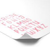 Wasserfarbe Alphabet ABC Lehrposter Poster (Ecke)