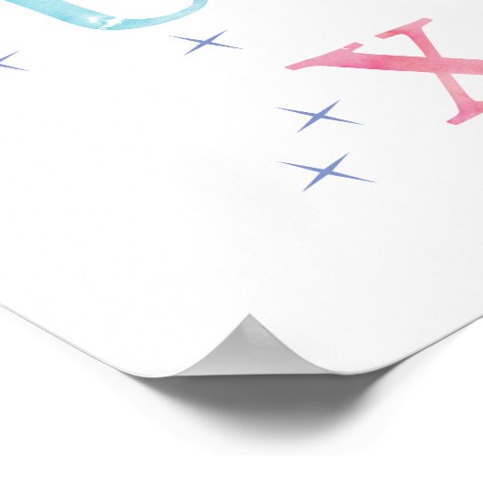 Wasserfarbe Alphabet Poster (Ecke)