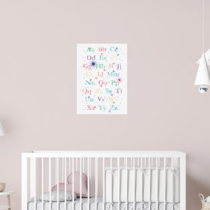 Wasserfarbe Alphabet Poster