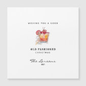 Wasserfarbe Alte modische Weihnachtsjubeln Magnetkarte (Vorderseite)