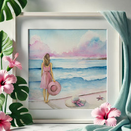 Wasserfarbe am Ufer Fotodruck