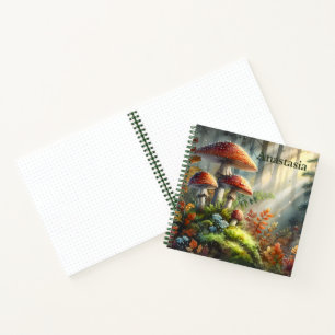 Wasserfarbe Amanita Pilze Forest Folies Kunst Notizblock