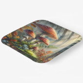 Wasserfarbe Amanita Pilze Forest Folies Kunst Pappteller (Gewinkelt)